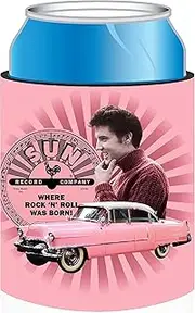 Akumerly Sun Records Can Coozie, Elvis Presley with Pink Car - Mid-South Products