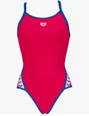 NWT Arena Women's Team Stripe Superfly Back MaxLife One Piece Swimsuit USA38
