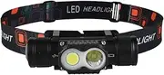 Head Lamp - Headtorch Rechargeable | Head Lights for Head | Hands Work Light | Camping Forehead Torch | Running Headlights | Camping Head Lamps | Ultra Light Headlight for Outdoors, Running,