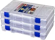 Flambeau Outdoors 4007PK3 Tuff Tainer, Fishing Tackle Tray Boxes, Includes [12] Zerust Dividers for Each, 3 Pack