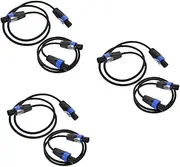 TOYANDONA 3sets Versatile Stage Audio Speaker Cables Pure Wire Noise Reduction Wire Terminal Connectors 2pcs*3