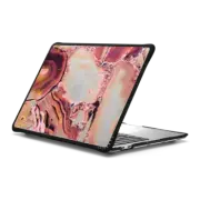 MacBook Pro 13-inch (M1 / M2 / Intel) Impact Case Pink golden transparent precious stone marble