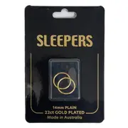 Studex Plain Medium 14mm Sleeper Earring Gold 1 Pair
