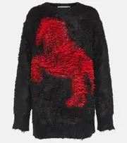 [Stella McCartney] Stella McCartney Wool-blend jacquard sweater AU 6 multicoloured