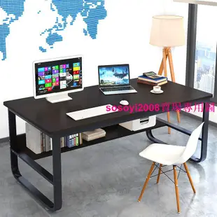 jay優惠電腦桌鋼木書桌加長加厚80/100/120/140寬50/60/70高75cm