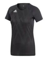 Adidas Quickset Volleyball SS Jersey Shirt Women's sz S Black Carbon DP4357