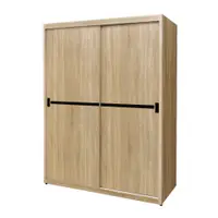 在飛比找特力屋線上購物優惠-[特價]IHouse-沐森 5X7尺木心板推門收納衣櫃/衣櫥