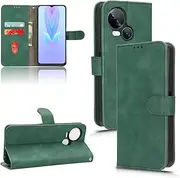 Compatible with Tecno Spark 10 5G Flip Wallet Cover,Compatible with Tecno Spark 10 5G Kickstand Magnetic Closure Green