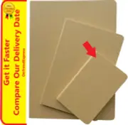 A6 Kraft Notebook Hard Cover Natural 100 Pages Feint Ruled NEW