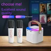 Karaoke Microphone Machine 2 Wireless Speaker Pro Max Bluetooth RGB Light Home