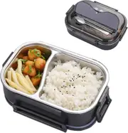 304 Stainless Steel Thermal Lunch Box Leakproof Food Storage Containers, Bento Box For Adults,men,women