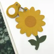 PU Leather Luggage Tag Backpack with Privacy Cover ID Label Baggage Label