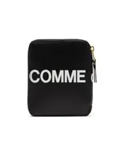 Comme des Garçons Wallet Logo Print Zip-Around Wallet One size Black