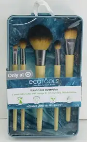 Ecotools 5 Essential Brushes with Storage Tim for Daily Beaty