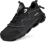 EXETROL Steel Toe Sneakers for Men Women Composite Toe Safety Shoes Comfortable Lightweight Slip-Resistant Work Tennis Shoes for Construction Industrial Zapatos de Trabajo para Mujer Hombres