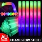 100-1000x Flashing Foam Glow Sticks Bulk LED Glow Sticks Light Stick Rave Party