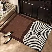 Front Door Mat Interior Exterior Entrance Waterproof All Season All Weather Doormat, Fade Resistant