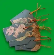 Ephemera Gift Tags Map of the World (Pack 10) Genuine Hand Crafted Junk Journal