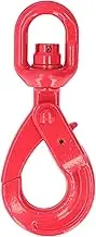QANYEGN Self Locking Safety Swivel Hook, G80 Grade Rotating Swivel Eye Sling Hook, Heavy Duty Rigging Swivel Lifting Hook, 2T Swivel Hook for Ships Automobiles (2T)
