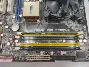 【電腦零件補給站】華碩P5B Premium主機板 + Intel E6300 2.8GCPU含風扇 + 金士頓 2G記憶體