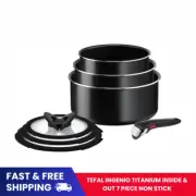 Tefal Ingenio Titanium Inside & Out 7 Piece Non Stick Cookware Set Easy Clean