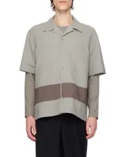 Craig Green Panelled Short Sleeve Shirt S,XL,XS,L,M Gray