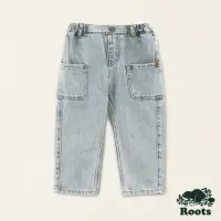 在飛比找momo購物網優惠-【Roots】Roots小童- 直筒口袋單寧長褲(藍色)