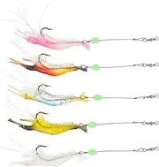 UPKOCH 5Pcs Artificial Fishing Baits Luminous Fake Baits for Freshwater Saltwater Fishing Soft Anglers