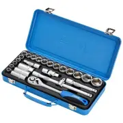 Draper Metric Socket Set 1/2"D Hexagon 26 Piece Standard Length 16368