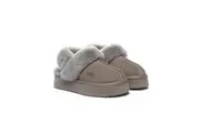 AUSTRALIAN SHEPHERD 3-Way Style UGG Women Slippers Removable Wool Strap Slingback Platform Musa Brown