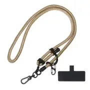 Phone Lanyard Adjustable Neck Wrist Lanyard with Lanyard Patch Gold 1 Pack