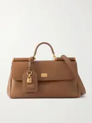 [Dolce & Gabbana] Dolce & Gabbana - My Sicily Leather Shoulder Bag - Tan - One size One size Brown