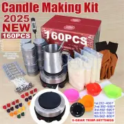 Candle Making Kit Electric Wax Melter Pouring Pot Soy Wicks Thermometer 160PCS