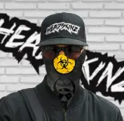 NECK GAITER / HEAD SOCK - BIOHAZARD BLACK - (FACTORY SECONDS)