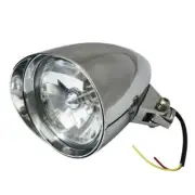 6" Large Chrome Bullet Headlight For Sportster XL Dyna Softail Bobber 883