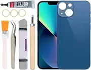 [Yuntunele] Back Covers Glass Replacement for iPhone 13 All Carriers with Professional Tool Set (Blue)