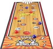Table Top Bowling Set - Indoor Table Top Games Roll-Up Design - Bowling Indoor Table Top Curling Games Tabletop Curling Game Fierce Battles for Indoor Fun