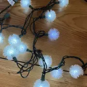 Kurt Adler 20 Light Set LED White Snowball New