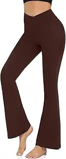 [Hi Clasmix] Women’s Bootcut Yoga Pants Tummy Control Flare Leggings High Waist Crossover Lounge Bell Bottom Jazz Dress Baseball Pants