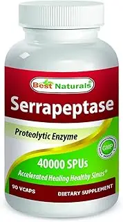 Best Naturals Serrapeptase 40000 SPUs 90 Vcaps