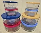 NEW 8 Dolly Parton Glass Food Storage CONTAINER W/ Lid BUTTERFLY 4 SM 4 MED DG