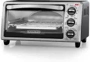 BLACK+DECKER 4-Slice Convection Oven, Stainless Steel, TO1313SBD