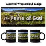 Ceramic Coffee Mug Christian Scripture Phillipians 4:7 Peace of God Faith Nature