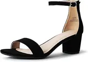 [J. Adams] Ankle Strap Kitten Heel - Adorable Low Block Heel - Daisy