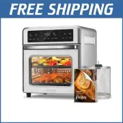 11-in-1 Compact Air Fryer Oven - 13Qt Stainless Steel with Rotisserie & Toast
