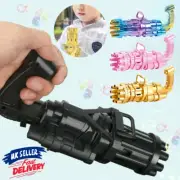 Soap Water Blower Bubble Machine Kids Toys Automatic Bazooka Gatling Gun Gift