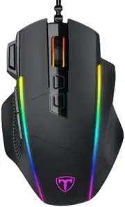 Pictek PC278A Wired Gaming Mouse - 8000DPI, 8 Prog Btns, RGB, Ergo, Right-Handed