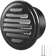 piiyoosnn 304 Stainless Steel Air Vents Cover, Louvered Grille Cover Vent Flat Ducting Air Vent Wall Inlet with Built-in a Fly Screen Mesh for HVAC Ventilation (100mm 4-INCH)