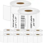 10 ROLLS Direct Thermal 2.25X1.25" 1000/RL Barcode Labels For Zebra LP2824