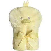 Ollie & Paige Kids/Children Hooded Bath Towel/Wrap Puddles The Duck Yellow